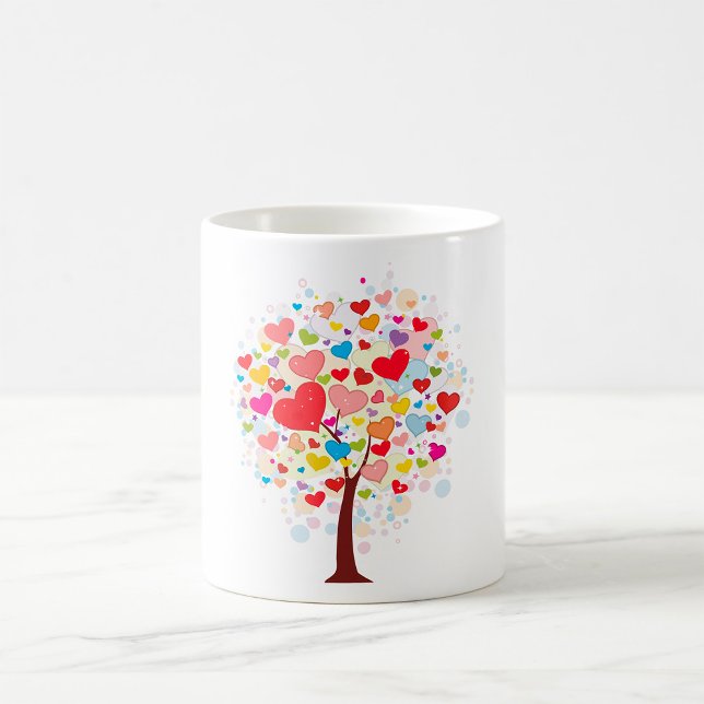 Arbre En Forme De Coeur Feuille Mug (Créateur téléchargé)