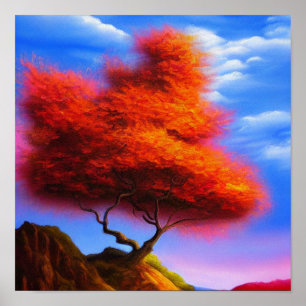 Arbre Fondée sur une affiche de rock