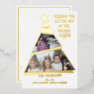 Arbre géométrique moderne à carreaux Carte photo R