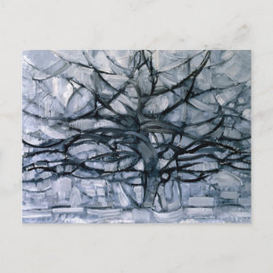Arbre gris - Piet Mondrian - Carte postale d'art a