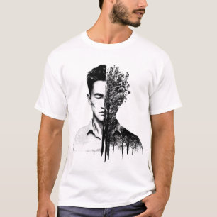 Arbre half human design art  T-Shirt
