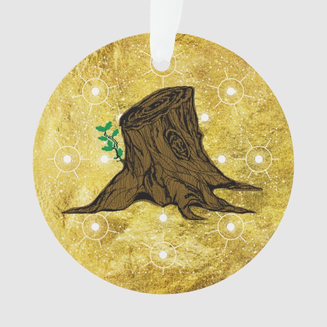 Arbre Jesse Arbre Arbre Argent de souche Ornament (devant)