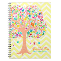 Arbre lunatique - carnet de notes à spirale fait