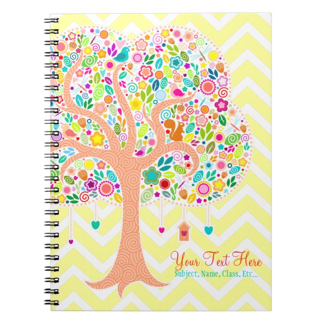 Arbre lunatique - carnet de notes à spirale fait (Devant)