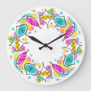 Arbre rétro Baubles Horloge circulaire