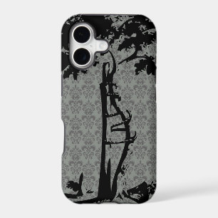 Arbre tordu orthopédique sur damas gris