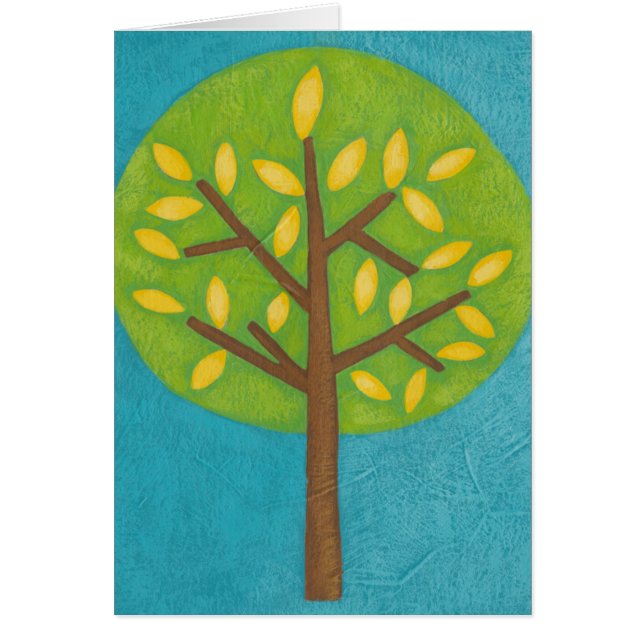 Arbre vert avec Feuilles jaunes par Chariklia Zarr (Devant)