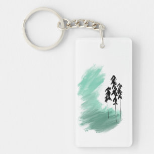 Arbre vert scandinave art simple menthe moderne
