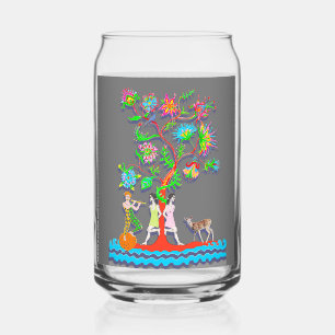 Arbre vibrant coloré avec personnages