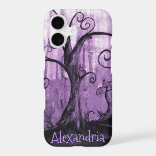 Arbres à cœurs cachés Violet Fantaisie Art Votre N