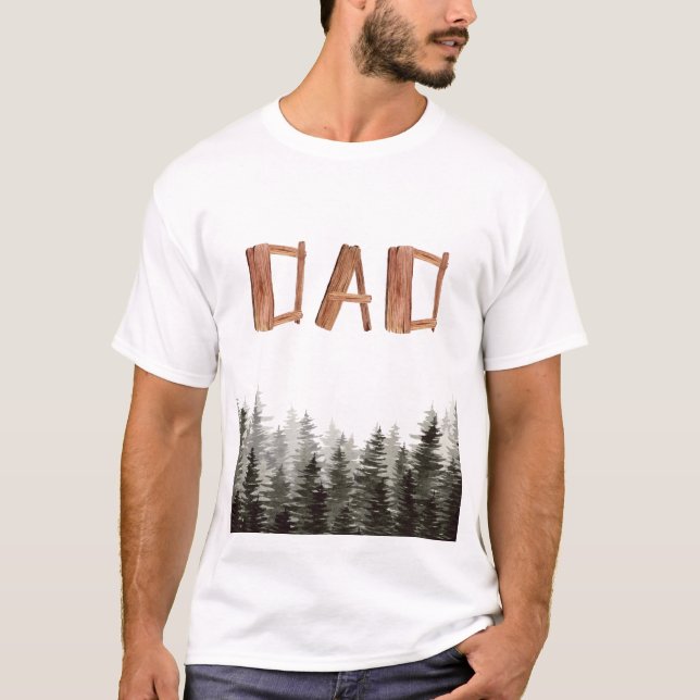 Arbres Bois Anniversaire Papa T-Shirt (Devant)