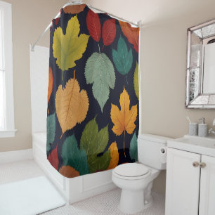 Arbres colorés - Jeu de rideaux de douche Motif fe