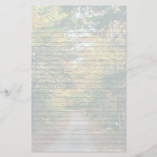 Arbres d'automne arrière-route papeterie saisonniè (Devant)