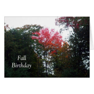 Arbres d'automne - Carte d'anniversaire d'automne