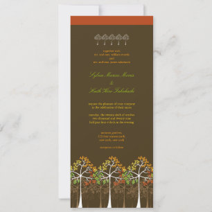 Arbres d'automne colorés Invitation Mariage de aut