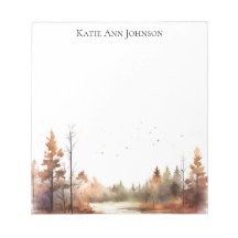 Arbres d'automne et Bloc-notes Feuille