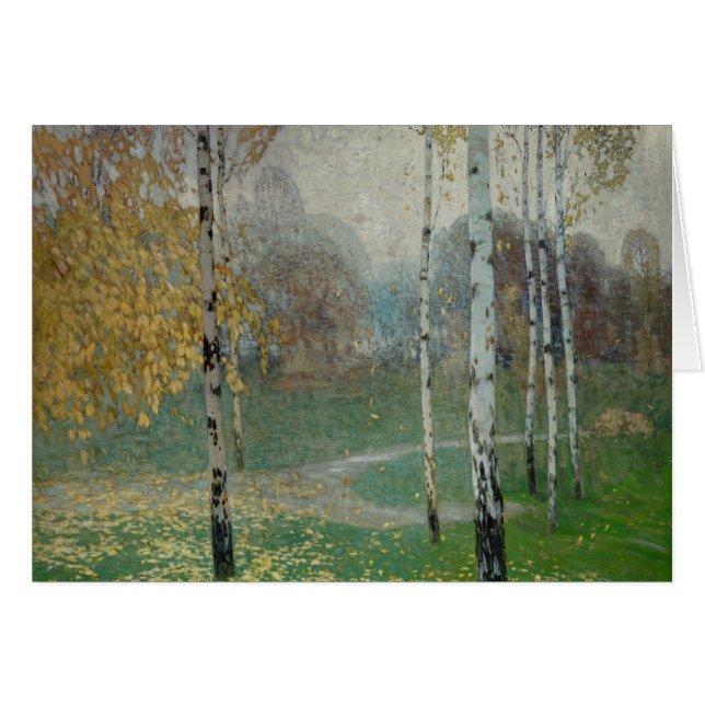Arbres de bouleau, 1904 (huile sur la toile) (Devant horizontal)