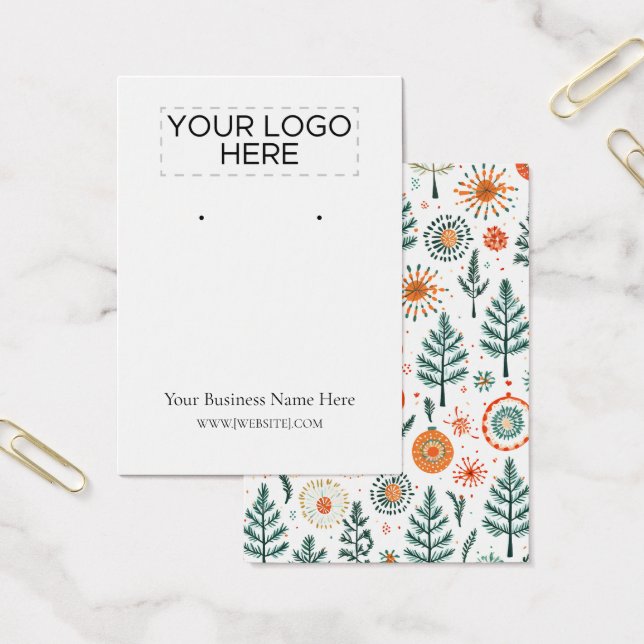 Arbres de Noël Earring Carte d'affichage (Bureau)