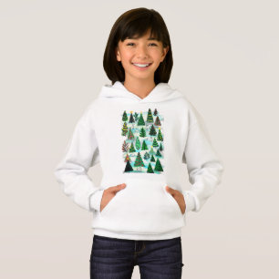 Arbres de Noël et lièvres à neige
