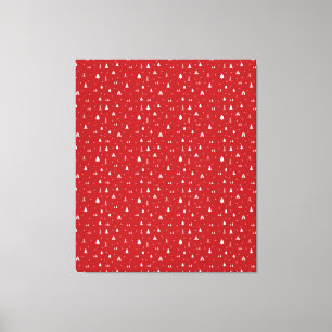 Arbres de Noël et Snowflakes toile Imprimer