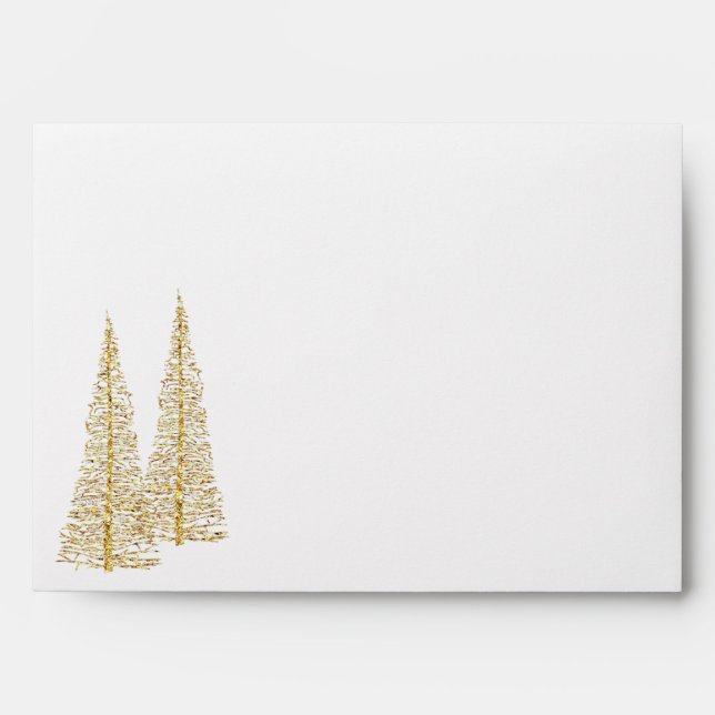 Arbres de Noël or A7 Enveloppe (Devant)