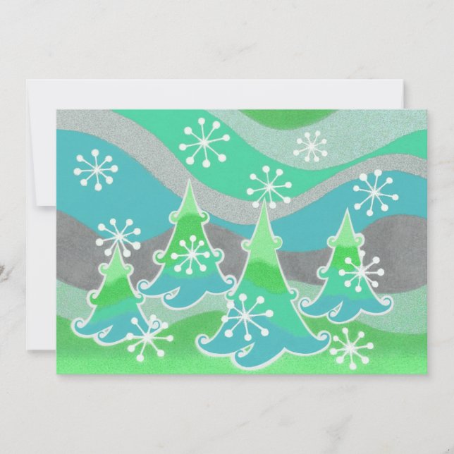 Arbres d'hiver Invitation verte (Devant)