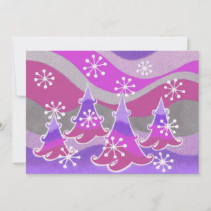 Arbres d'hiver Invitation violette