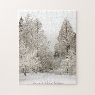 Arbres d'hiver personnalisés par puzzle de paysage