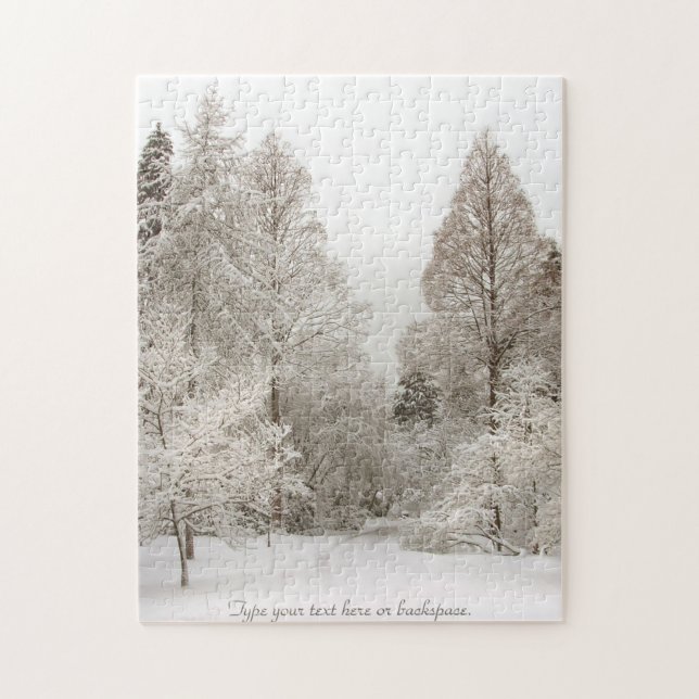 Arbres d'hiver personnalisés par puzzle de paysage (Vertical)