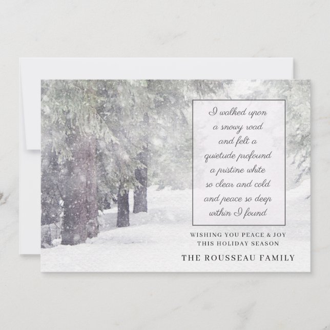Arbres En Hiver Vacances De Neige Invitation (Devant)