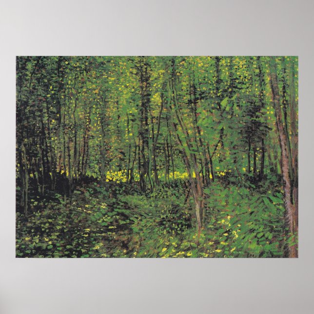 Arbres et sous-bois par Van Gogh Poster (Devant)