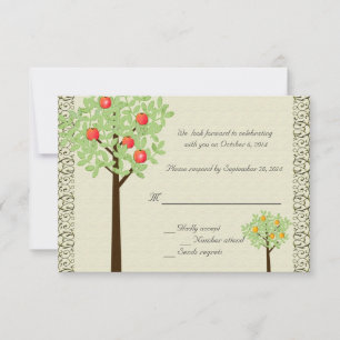 arbres fruitiers faire-part de mariage RSVP.