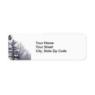 arbres Neige-couverts : Étiquette de adresse de
