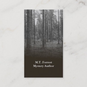 Arbres noirs de cartes de visite d'auteurs