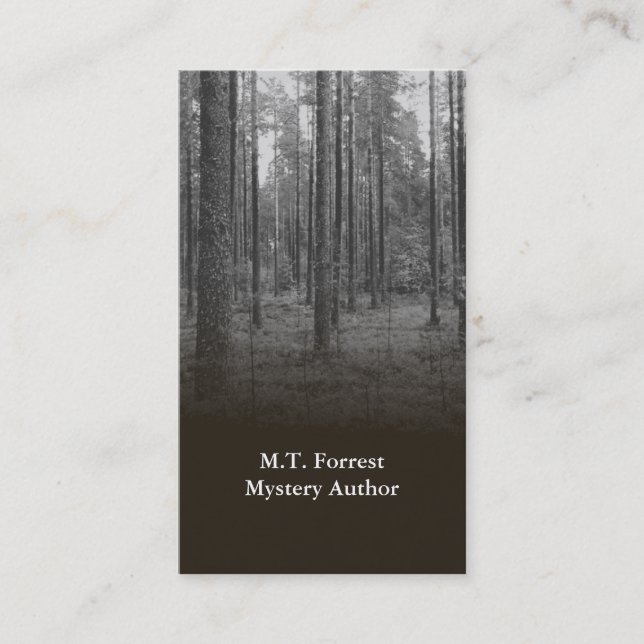 Arbres noirs de cartes de visite d'auteurs (Devant)