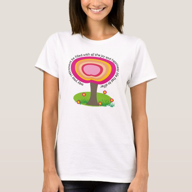 Arbres retirés lunatiques de T-shirt de professeur (Devant)