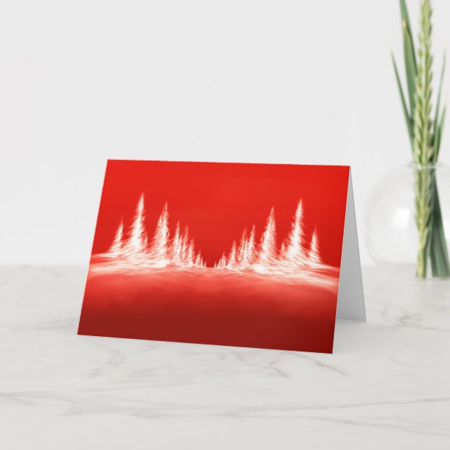 Arbres rouges 2025 - Carte Noël/Fêtes (Devant)