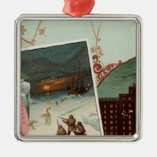 Arbuckles' illustrated atlas metal ornament