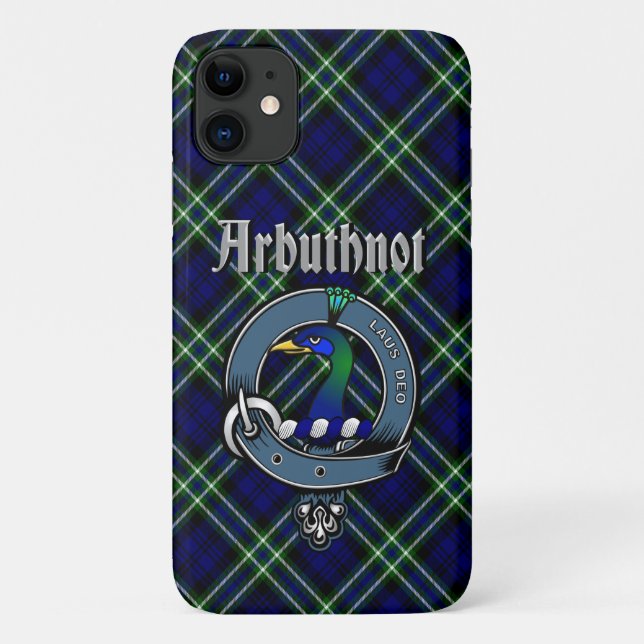 Arbuthnot Clan Badge & Tartan Phone Case (Back)