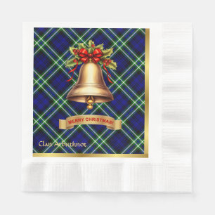Arbuthnot Personalized Tartan Christmas Napkin