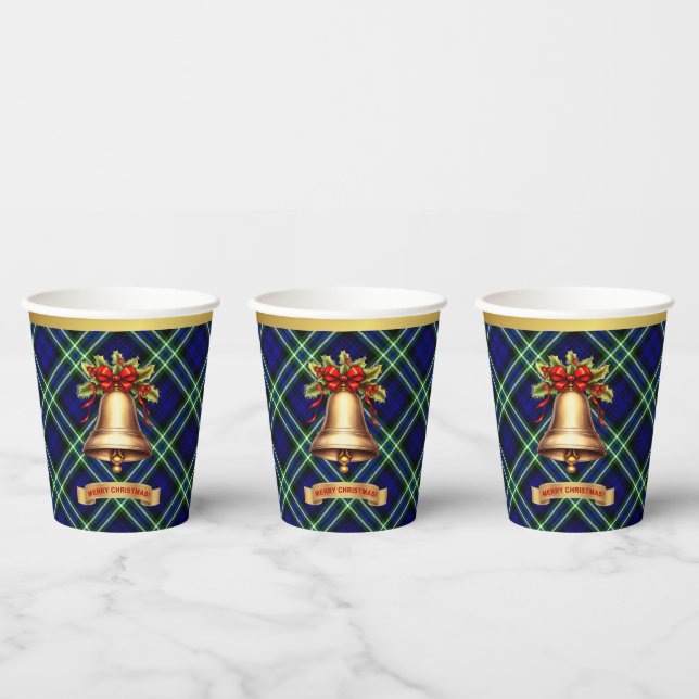 Arbuthnot Personalized Tartan Christmas  Paper Cups (Multi)