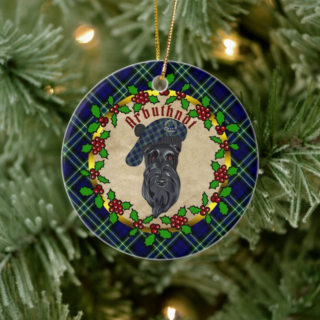 Arbuthnot Scottie Chien Noël Ornement en céramique (Arbre)