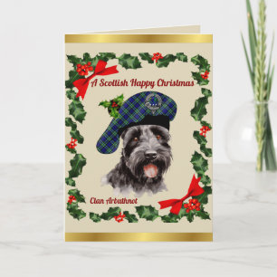 Arbuthnot Scottie Dog Personalized Xmas Card