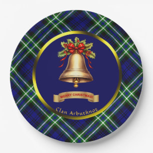 Arbuthnot Tartan Personalized Christmas Paper Plate