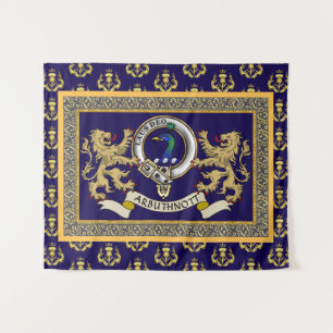 Arbuthnott Clan Badge Personalized Blue Tapestry