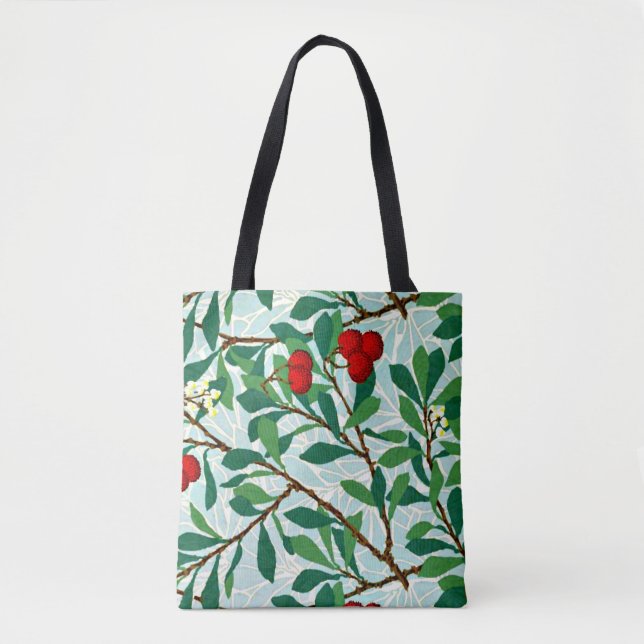 Arbutus, famous pattern by William Morris Tote Bag (Front)