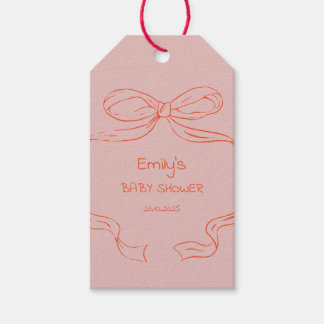 Arc à ruban - Baby shower étiquettes cadeaux