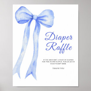 Arc bleu - affiche de tombola de couche
