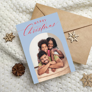 Arc CARTE PHOTO de Noël 2024 bleu