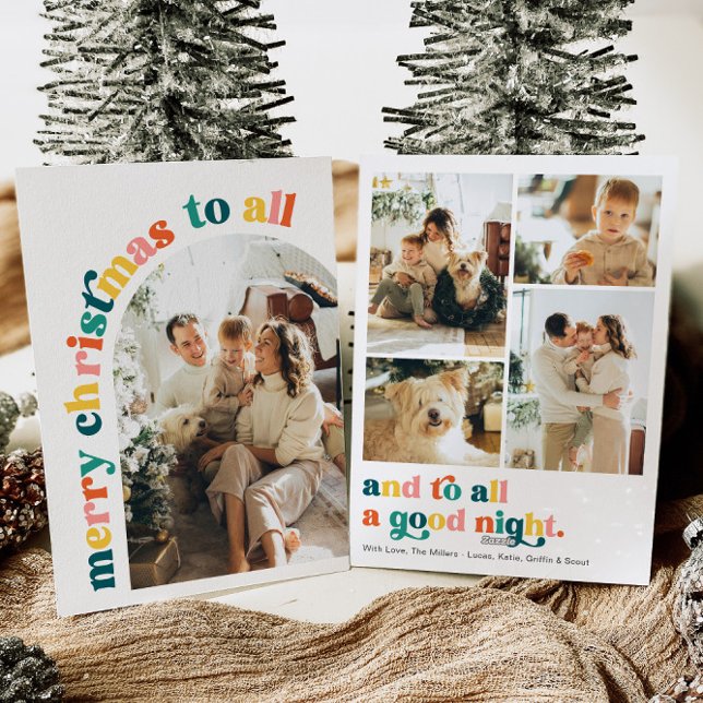 Arc coloré photo Joyeux Noël Carte (Créateur téléchargé)